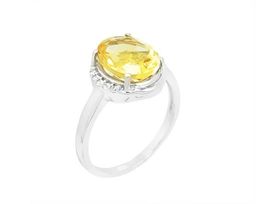 Кольцо из серебра цитрин, Лилиан