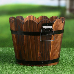 Набор кашпо для цветов, 18×15×12 см, деревянный, 3 шт.