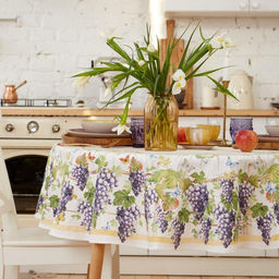 Скатерть Этель Provence, d=150 3 см, 100% хлопок, саржа 190 г/м?