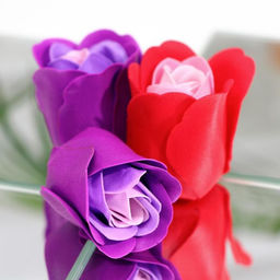 Мыльные розочки цветных оттенков и золотая роза, набор - SB BEAUTY фото 10