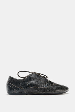 WORN EFFECT LEATHER SHOES - Zara фото 3