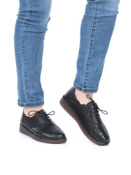 03-5006-1 BLACK Полуботинки женские (натуральная кожа) - Фабричный китай фото 3