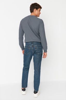 TRENDYOL MAN Mavi %100 Pamuk Kahve Tintli Relax Fit Boyfriend Jeans Kot Pantolon TMNAW23JE00074 - Trendyolmilla фото 4