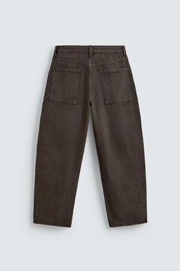 TAPERED WIDE-LEG JEANS - Zara фото 8