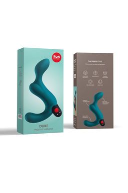 Стимулятор простаты Fun Factory Duke, силикон, зелёный, 12 см  фото 6