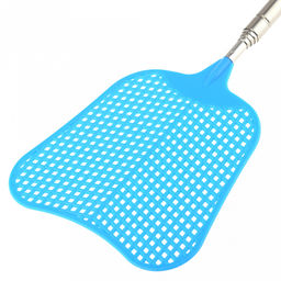 Мухобойка пластмассовая 11х10,5х0,1см, длина 35,5-110см, раздвижная металлическая рукоятка 23-96,5см, с антискользящим наконечником, цвет голубой (Китай) - Домашняя Мода фото 4