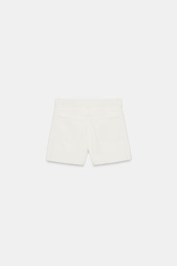 BERMUDA REGULAR DENIM TRF TIRO MEDIO / Blanco roto - Zara фото 7