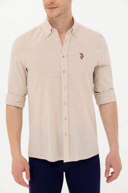 Мужская базовая рубашка с длинным рукавом Stone - U.s. polo assn фото 6