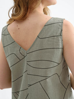 Платье Оптима Мелодия из полульна хаки фото 6