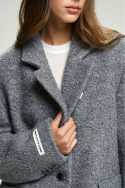 Пальто-жакет из вареной шерсти Grey