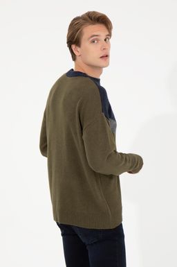 U. S. Polo Assn Мужской вязаный свитер кокосового цвета с круглым вырезом - U.s. polo assn фото 5