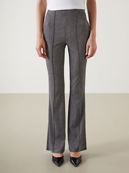 Ekstra Dar Fit Parlak G?r?n?ml? Kad?n Pantolon