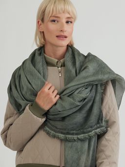 Большой красивый палантин из жатой ткани - Tantino фото 8