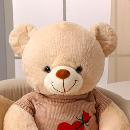 Мягкая игрушка Мишка, в вязаной кофте, 100 см, цвет бежевый - Simaland фото 2