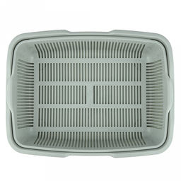 Лоток-туалет для кошек 23х42х11см, пластик, с сеткой, ментоловый (Россия)