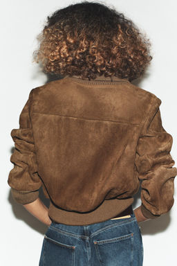 RIB HIGH-NECK BOMBER JACKET - Zara фото 4