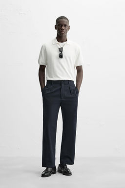 TEXTURED KNIT POLO SHIRT