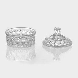 Сахарница «Круги», 250 мл, 10.5×10.5 см, с крышкой, стекло