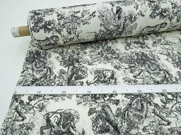 Муслин двухслойный с эф.жатости Туаль де Жуи-Дикий мир цв.черный, ш.1.4м, хлопок-100%, 120гр/м.кв - Купава фото 7