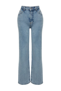 Ac?k Mavi Yuksek Bel Genis Paca Wide Leg Jeans TWOAW24JE00074