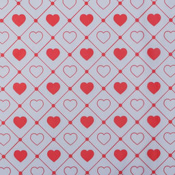 Пленка матовая прозрачная Сердца, 58 см x 10 м, красный - UPAK LAND фото 4