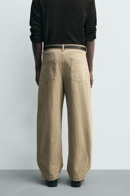 PANTAL?N STRAIGHT FIT LAVADO / Beige - Zara фото 12