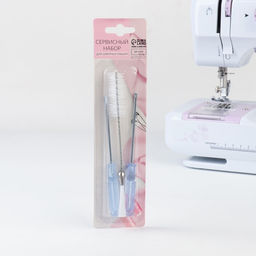 Сервисный набор для швейных машин, 3 предмета: отвёртка 2 шт., щётка