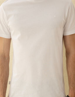 Beyaz Slim Fit Basic Ti__rt