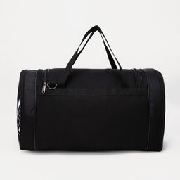 Сумка дорожная, 3 отдела на молниях, наружный карман, длинный ремень, цвет чёрный