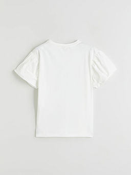 Bisiklet Yaka Ta?l? K?z ?ocuk Ti??rt