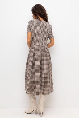 ЕВТ 5053/тем.бежевый,гусиная лапка платье жен - Very neat фото 2