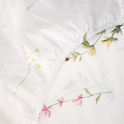 Простыня на резинке 180х200х25, поплин, Иммортели ВБ - Традиция фото 15