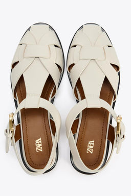 FLAT CAGE SANDALS - Zara фото 6