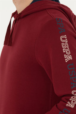U. S. Polo Assn Мужская бордовая красная толстовка с капюшоном - U.s. polo assn фото 14