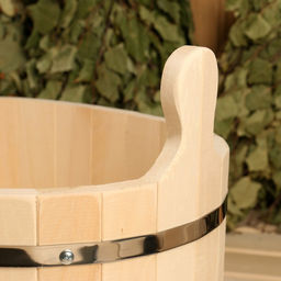 Шайка - таз для бани и сауны, 15 л, 47×34×28 см, нержавеющий обруч, «Добропаровъ»