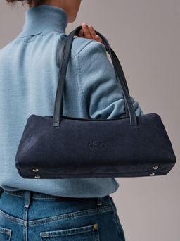 Замшевая сумка Raduy DBR 31127 насыщенно-синий  фото 2