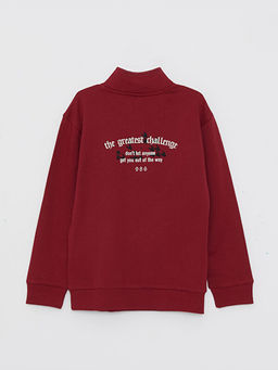 Dik Yaka Bask?l? Uzun Kollu Erkek ?ocuk Sweatshirt - Waikiki фото 2