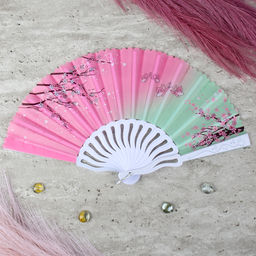 Веер 23 см / 622-8 /уп 12/600/ микс, пластик, полиэстер - Галеонтрейд фото 12