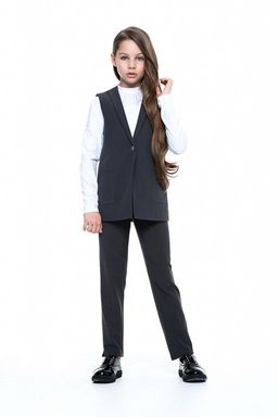 Серый школьный жилет для девочки Инфанта, модель 1107  фото 2