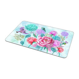 Доска раздел. подставка под горячее "Пионы и птички" стекло арт. VL48-75