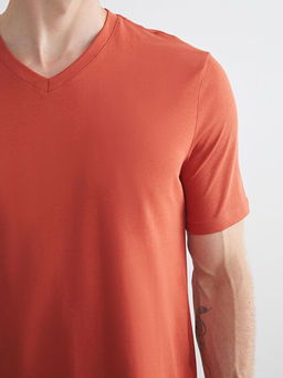 V Yaka K?sa Kollu Penye Erkek Ti??rt