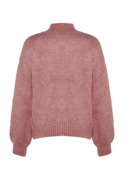 Mor Yumusak Dokulu Kal?n Bisiklet Yaka Triko Kazak TWOAW24KZ00290 - Trendyolmilla фото 26