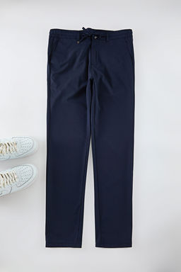 TRENDYOL MAN Siyah Slim Fit Beli Baglama Detayl? Lastikli Kumas Dokuma Pantolon TMNAW25PL00029 - Trendyolmilla фото 6