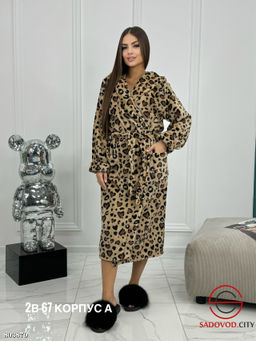 Теплый женский халат с принтом - Bruno фото 2