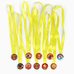 Цена за 10 шт. Медаль детская, МИКС, d=5 см