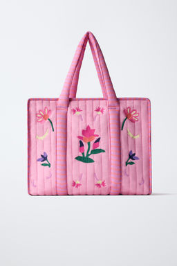 SHOPPER BORDADOS FLORES / Rosa