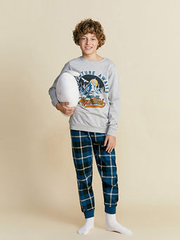 Bisiklet Yaka Erkek ?ocuk Pijama Tak?m?