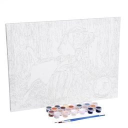 Картина по номерам на холсте Щенок с мячом, 40 30 см - Школа талантов фото 5