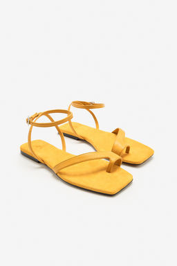 LIMITED EDITION FLAT SPLIT SUEDE SANDALS - Zara фото 3