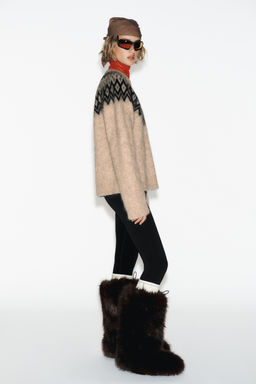 JUMPER WITH ALPACA JACQUARD SKI COLLECTION